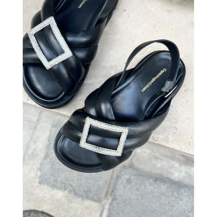 Copenhagen Shoes Flade Sandaler^LIKE A MELODY - Black Likea melody sandal black