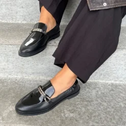 Copenhagen Shoes Loafers^LOVE AND WALK - PATENT - Black patent