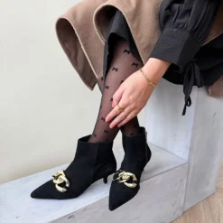 Copenhagen Shoes Støvler Med Hæl|Ankelstøvler^LOVE ME SUEDE - BLACK Loveme suede boot black