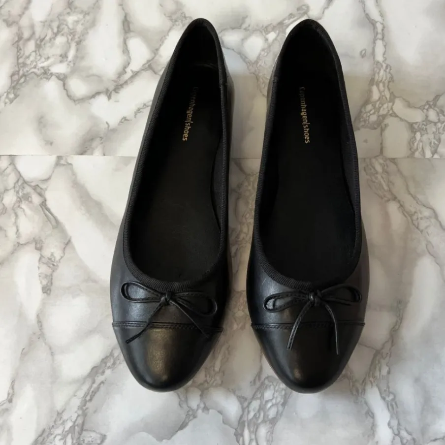 Copenhagen Shoes Ballerinasko^LOVELY - Black Plain Sblack plain
