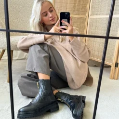 Copenhagen Shoes Ankelstøvler^MOONLIGHT LEATHER - BLACK Moonlightleather boot black