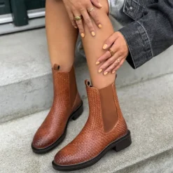 Copenhagen Shoes Ankelstøvler^MOVEMENT - COGNAC Movementstoevler cognac