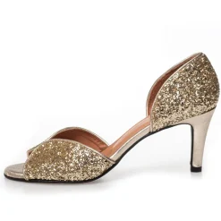 Copenhagen Shoes Sandaler Med Hæl|Stiletter^MY DIAMONDS - GOLD GLITTER Mydiamonds heels gold glitter