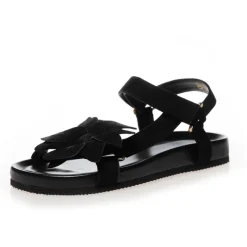 Copenhagen Shoes Flade Sandaler^MY FLOWERS - Black