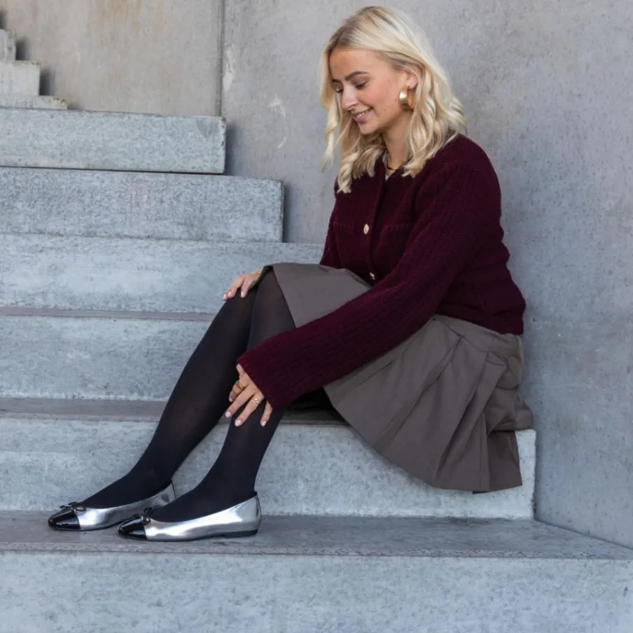 Copenhagen Shoes Ballerinasko^MY OWN BALLERINAS - SILVER / BLACK Sballet flats silver black