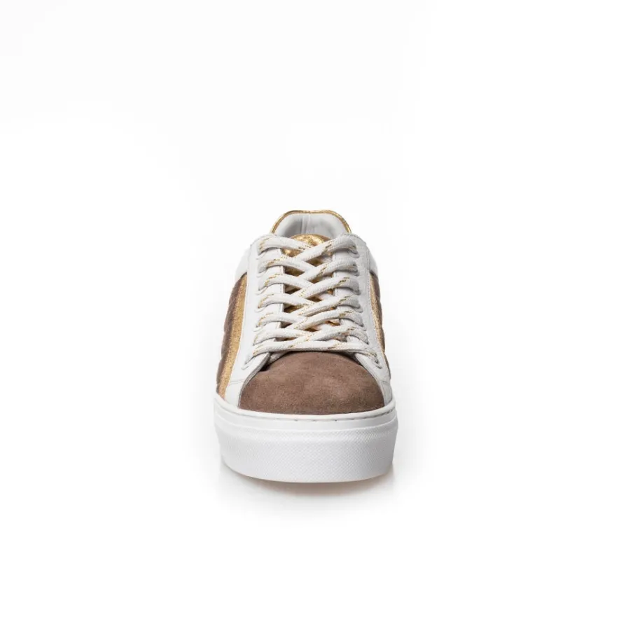 Copenhagen Shoes Sneakers^MY SNEAKS - TAUPE/GOLD Taupe gold