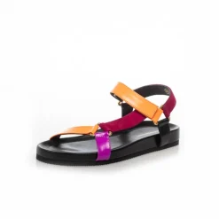 Copenhagen Shoes Flade Sandaler^NEON FEVER - Orange Multi Neonfever sandal orange multi