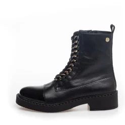 Copenhagen Shoes Ankelstøvler^NEW ROCK PATENT - BLACK/SILVER Newrock patent boot black silver