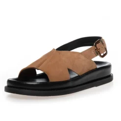 Copenhagen Shoes Flade Sandaler^NEW STRONGER 23 - SUEDE - Safari