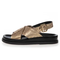 Copenhagen Shoes Flade Sandaler^NEW STRONGER - PRINT - Gold