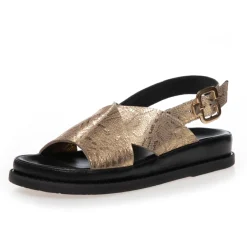 Copenhagen Shoes Flade Sandaler^NEW STRONGER - PRINT - Gold