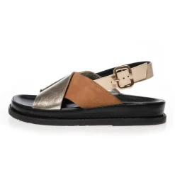 Copenhagen Shoes Flade Sandaler^NEW STRONGER MULTI 23 - GOLD/SAFARI Gold safari