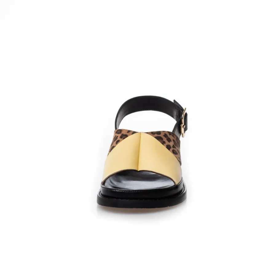 Copenhagen Shoes Flade Sandaler^NEW STRONGER MULTI 23 - PALE BANANA/LEO Newstronger multi 23 sandal pale banana leo
