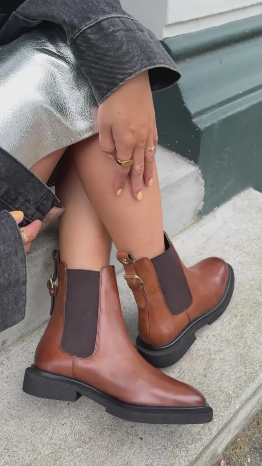 Copenhagen Shoes Chelsea Boots|Ankelstøvler^PASSION OF LOVE - COGNAC Passionof love stoevler cognac