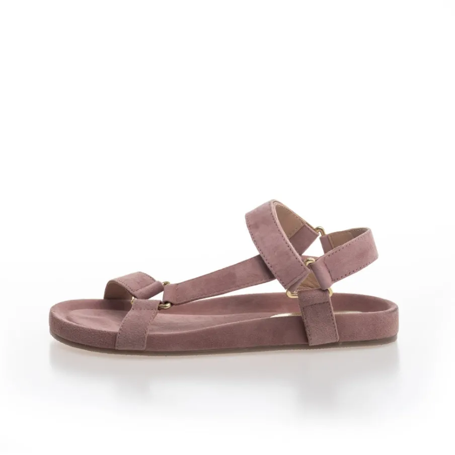 Copenhagen Shoes Flade Sandaler^PEACE Suede - Rosa Peacesuede sandal rosa