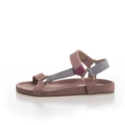 Copenhagen Shoes Flade Sandaler^PEACE Suede - Rosa/baby Blue Combi Peacesuede sandal rosa baby blue combi