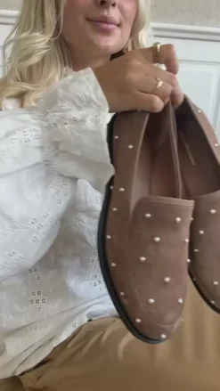 Copenhagen Shoes Loafers^PEARL LOVERS SUEDE - Cappuccino