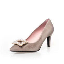 Copenhagen Shoes Stiletter^PEARLS AND DIAMONDS - BEIGE (TOPO) Pearlsand diamonds heels beige topo