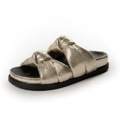 Copenhagen Shoes Flade Sandaler^POOL PARTY - GOLD/BLACK Gold black
