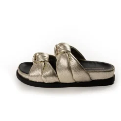 Copenhagen Shoes Flade Sandaler^POOL PARTY - GOLD/BLACK Gold black