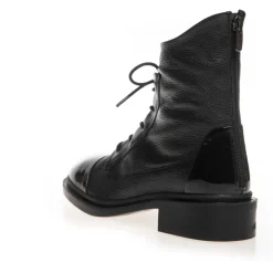 Copenhagen Shoes Ankelstøvler^POWER - BLACK W/PATENT TOE Powerstoevler black w patent toe