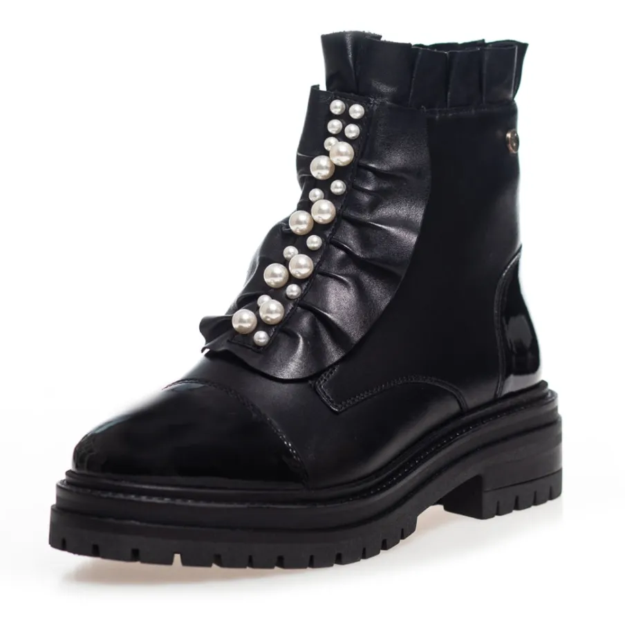 Copenhagen Shoes Ankelstøvler^PRETTY PEARLS - BLACK Prettypearls boot black