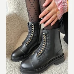 Copenhagen Shoes Ankelstøvler^ROCK STUDS - BLACK/GOLD Rockstuds boot black gold