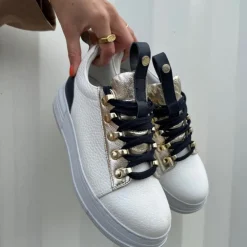 Copenhagen Shoes Sneakers^RUN - WHITE/GOLD White gold