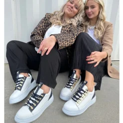 Copenhagen Shoes Sneakers^RUN - WHITE/GOLD White gold