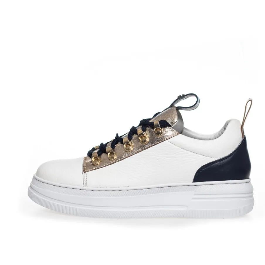 Copenhagen Shoes Sneakers^RUN - WHITE/GOLD White gold