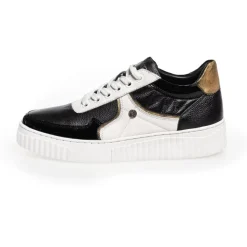 Copenhagen Shoes Sneakers^RUN WITH ME - BLACK/WHITE/GOLD Black white gold