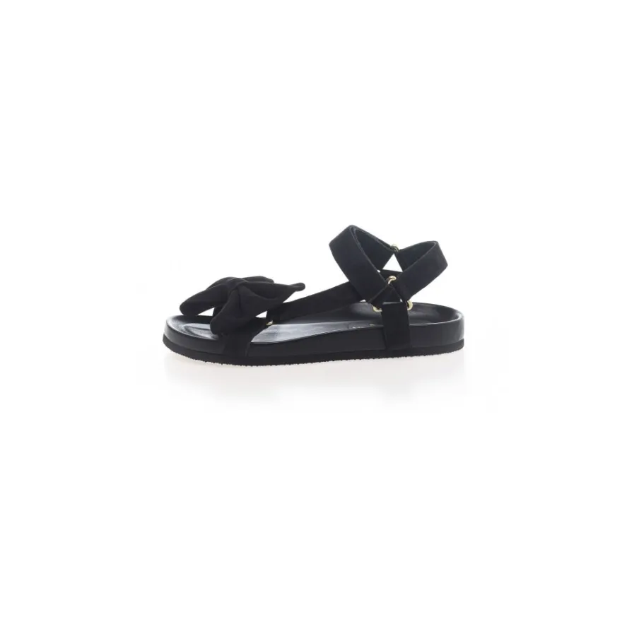 Copenhagen Shoes Flade Sandaler^SKY AND DIAMONDS 23 SUEDE - BLACK Skyand diamonds 23 suede sandal black