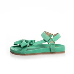 Copenhagen Shoes Flade Sandaler^SKY AND DIAMONDS 23 SUEDE - PALE GREEN (FRESHIA) Skyand diamonds 23 suede sandal pale green freshia