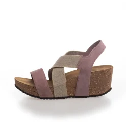 Copenhagen Shoes Sandaler Med Kilehæle^STACIA 21 Canvas - Rose Stacia21 canvas sandal wedge rose