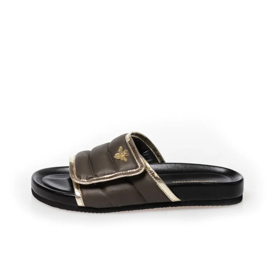 Copenhagen Shoes Flade Sandaler^STORIES - KHAKI - KHAKI / GOLD Khaki gold