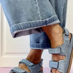 Copenhagen Shoes Flade Sandaler^STUDS ON JEANS - Jeans Blue Studson jeans sandal jeans blue