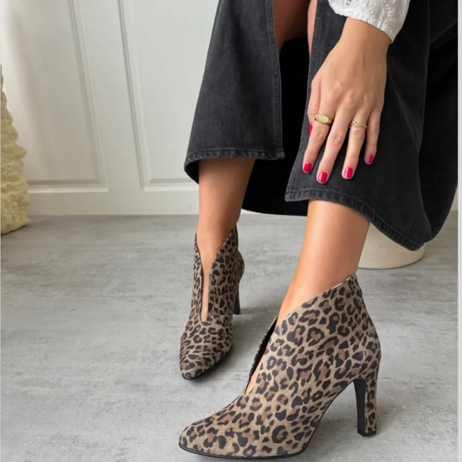Copenhagen Shoes Støvler Med Hæl|Ankelstøvler^SUS 21 LEP. - Brown Leopard Sus21 leopard heels brown leopard