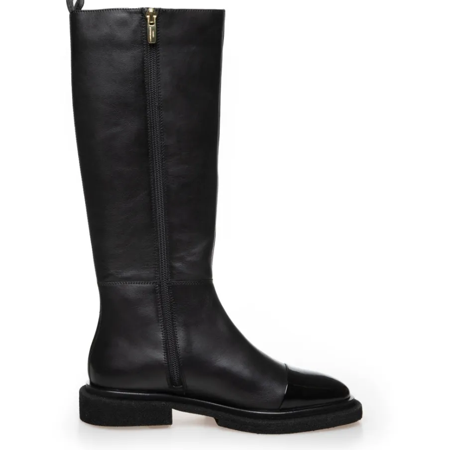 Copenhagen Shoes Lange Støvler^THE ART BOOT PATENT/TOE - Black