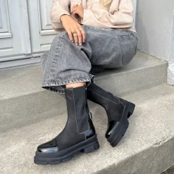 Copenhagen Shoes Chelsea Boots|Ankelstøvler^THE BELIVE BOOT - Black Patent Thebelive boot boots black patent