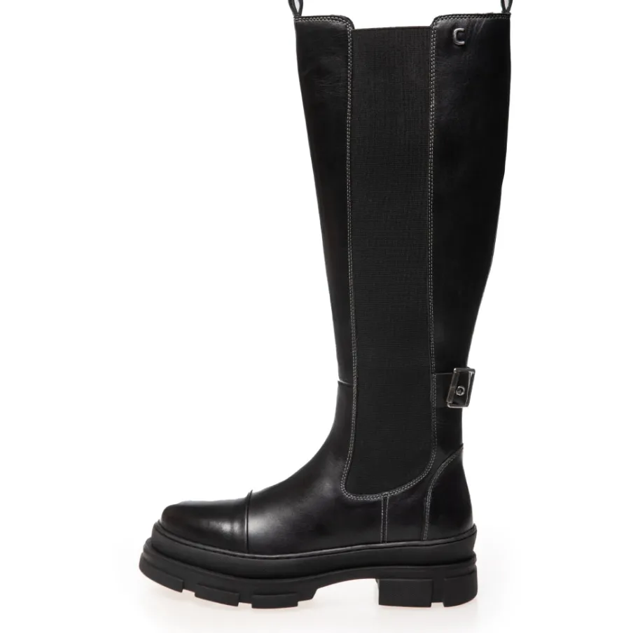Copenhagen Shoes Lange Støvler^THE FOLLOW BOOT - Black