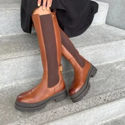 Copenhagen Shoes Lange Støvler^THE FOLLOW BOOT - Cognac