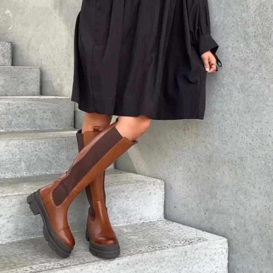 Copenhagen Shoes Lange Støvler^THE FOLLOW BOOT - Cognac