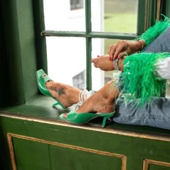 Copenhagen Shoes Sandaler Med Hæl|Stiletter^VIVE LA VIDA / By Josefine Valentin - GREEN Vivela vida copenhagen shoes by josefine valentin heels green