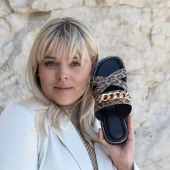 Copenhagen Shoes Flade Sandaler^WHEN I FLY - LEP. - Leopard