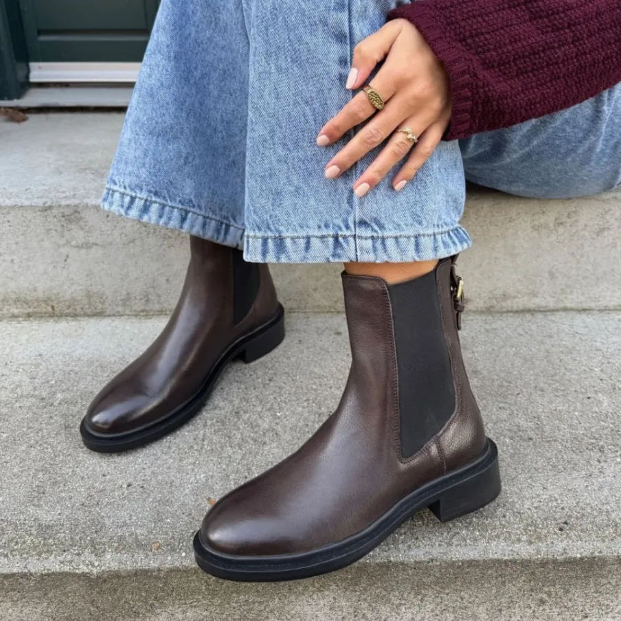 Copenhagen Shoes Chelsea Boots|Ankelstøvler^WHEN WE FEEL IT - DK BROWN Whenwe feel it stoevler dk brown
