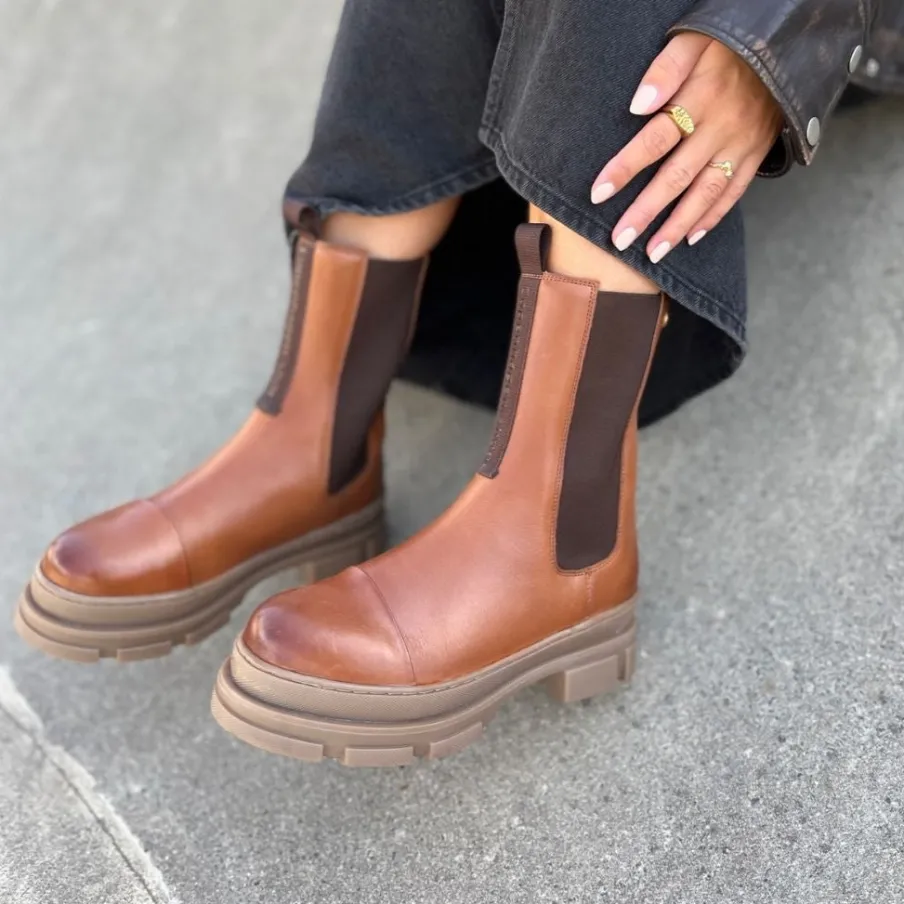 Copenhagen Shoes Chelsea Boots|Ankelstøvler^YOU AND ME 22 - COGNAC Youand me 22 boot cognac